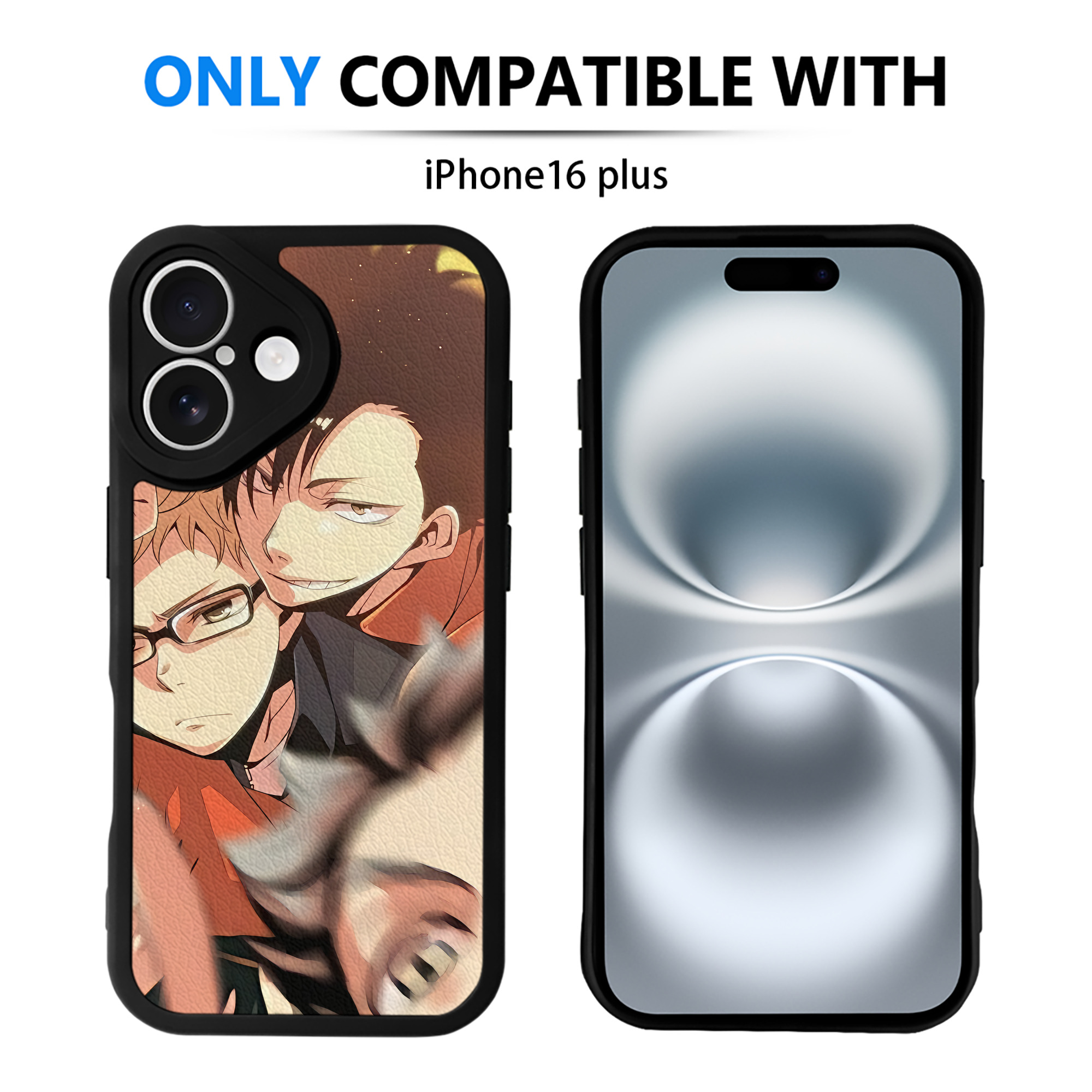 （画像用） ハイキュー!! Haikyu!! 【iPhone 16シリーズ対応】シリコンスマホケース（レザー調） 材質：シリコン